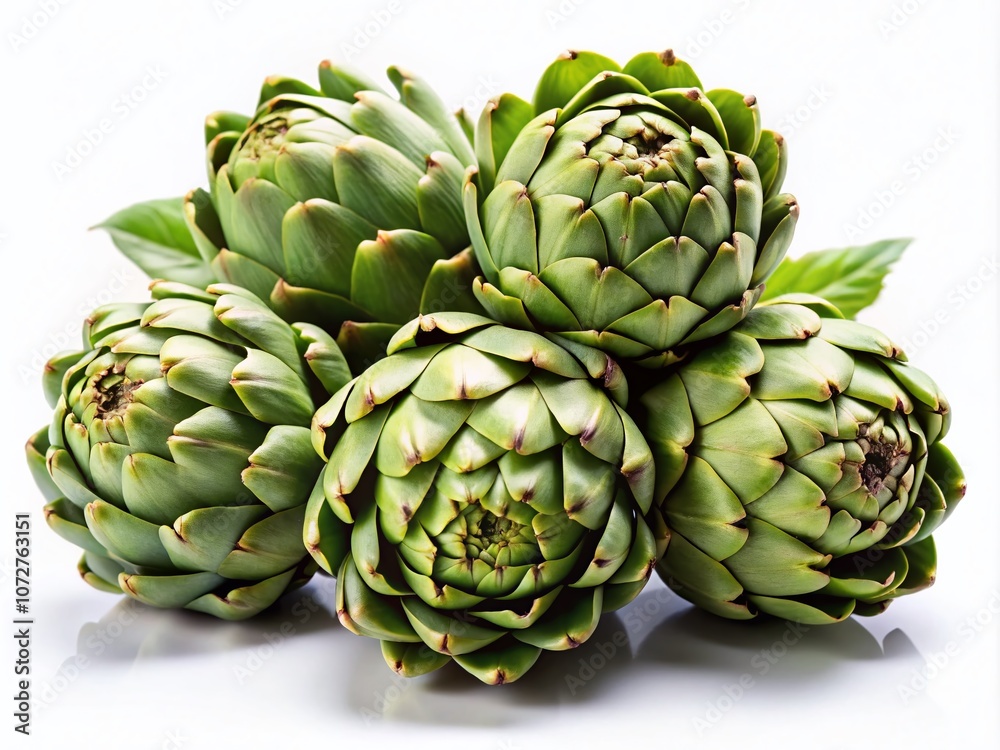 Isolated Artichokes on a Crisp White Background, Perfect for Elevating Culinary Experiences and Enhancing Exquisite Table Settings for Gourmet Dining and Food Photography Isolated Artichokes on a Crisp White Background, Perfect for Elevating Culinary Experiences and Enhancing Exquisite Table Settings for Gourmet Dining and Food Photography