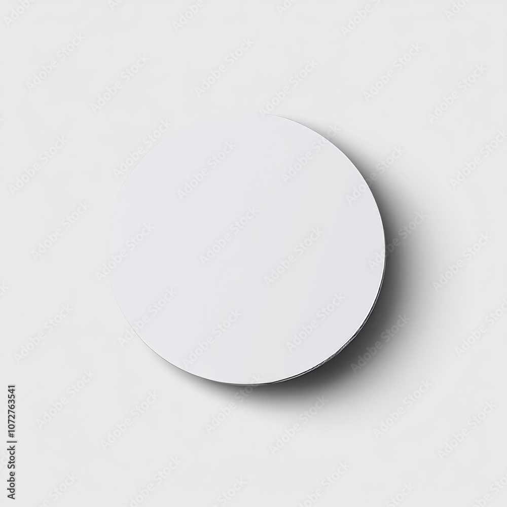 realistic high quality white realistic round paper mockup isolated realistic high quality white realistic round paper mockup isolated