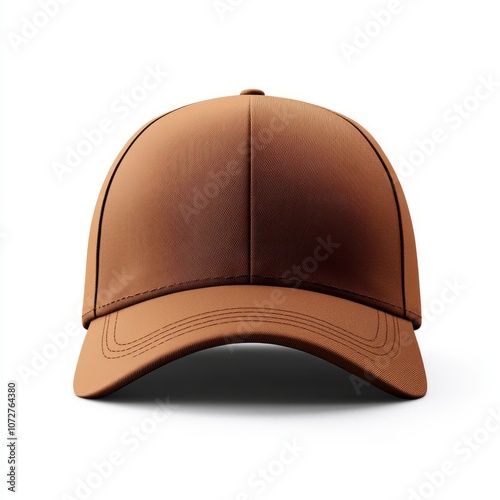 realistic high quality Brown baseball hat mockup photo