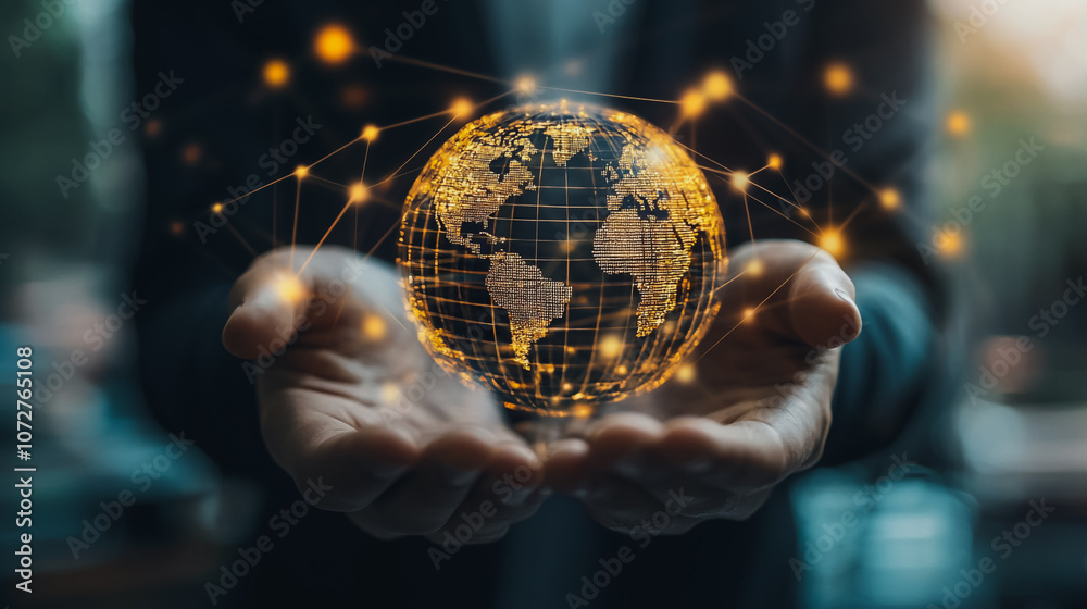 Fototapeta premium Financial charts show a significant increase in profits in the stock market. This is driven by higher interest rates and continued growth. In the innovation world of financial investment, finance