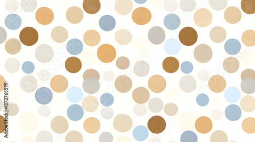 A pattern of circles in various sizes and colors