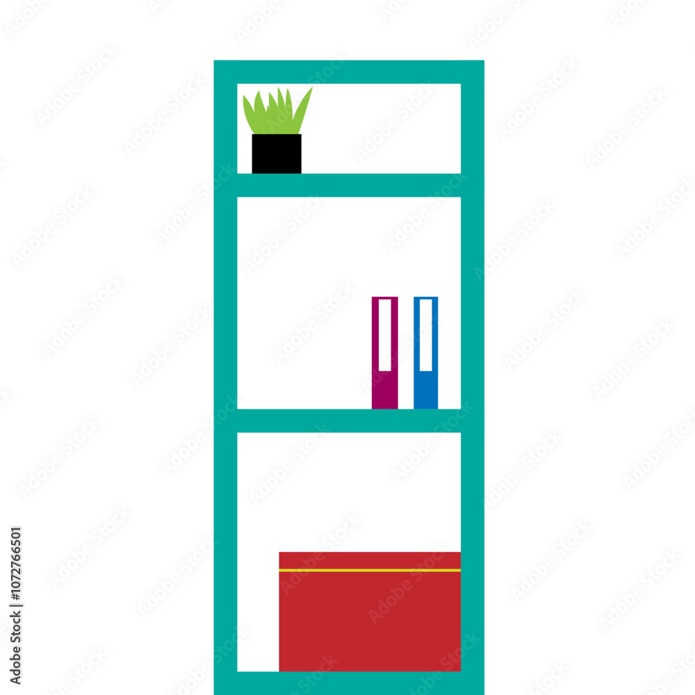 illustration furniture of a set of folders illustration furniture of a set of folders