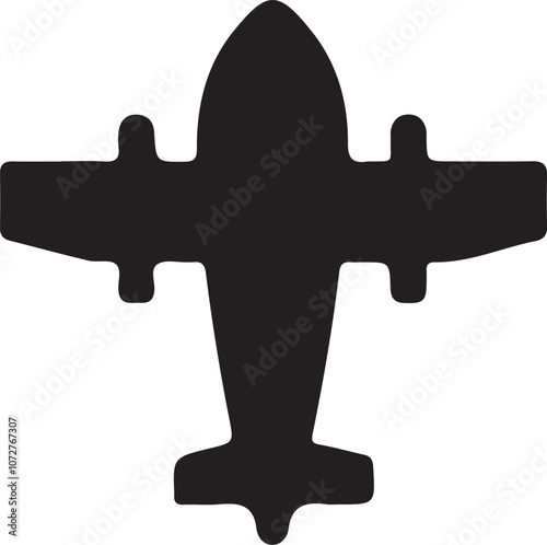 airplane flying silhouette vector design Airplane icon vector flat illustration