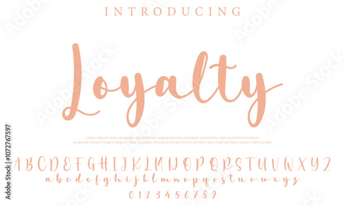 Loyalty Font Stylish brush painted an uppercase vector letters, alphabet, typeface