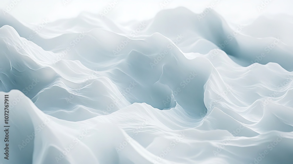 Obraz premium Abstract White and Blue Wavy Texture