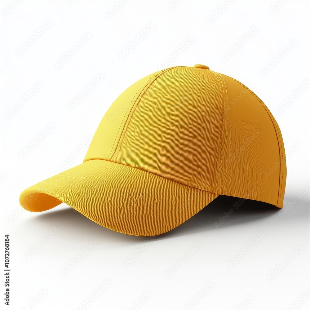 Fototapeta premium realistic high quality Yellow baseball hat mockup isolated