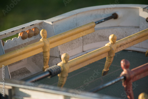 detail of the figures of a foosball photo