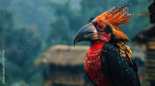 Colorful Hornbill from Nagaland Cultural Festival photo