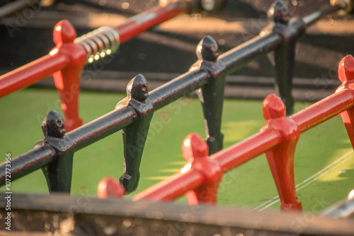 detail of the figures of a foosball photo