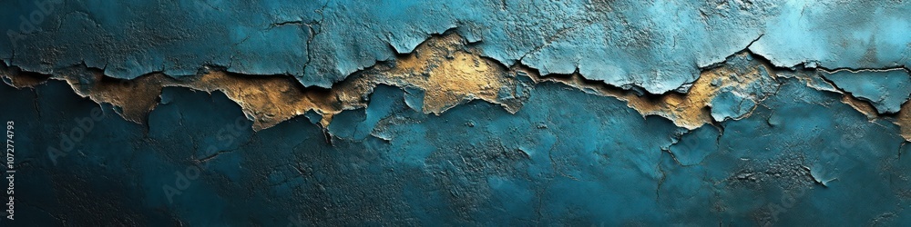 Abstract textured surface with cracks and gold accents. Abstract textured surface with cracks and gold accents.