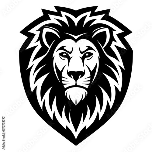 lion head logo vector silhouette and illustration