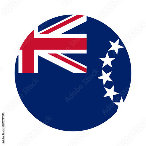 Round Cook Islands flag icon photo