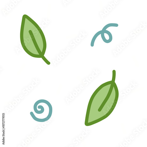 green leaves with white glitter