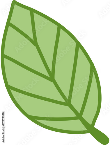 Green leaf cartoon clipart for decoration