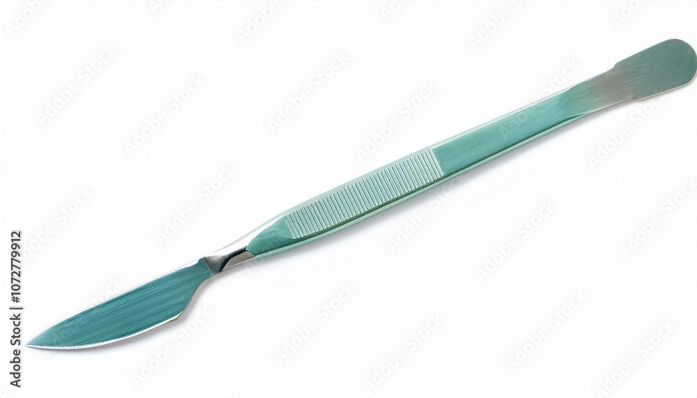 Scalpel on White Background Isolated. Full Shot of Medical Devices. Scalpel on White Background Isolated. Full Shot of Medical Devices.
