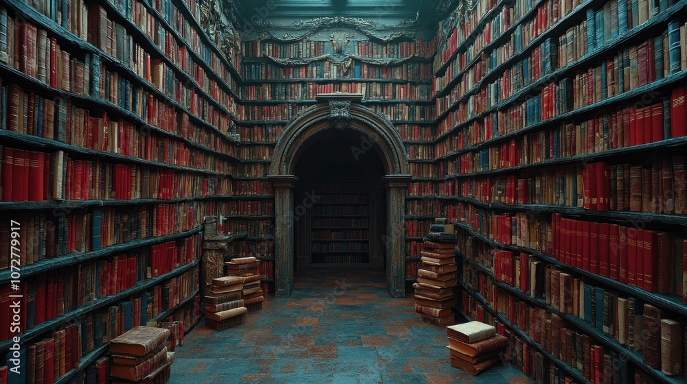 A Grand Library Interior A Grand Library Interior