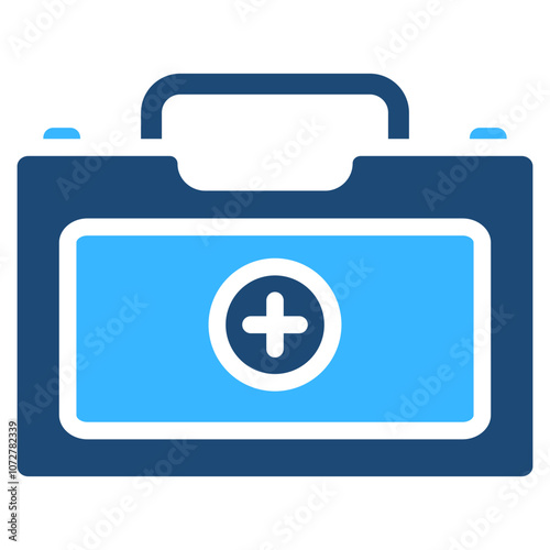 First Aid Kit Solid Color Icon Design Vector