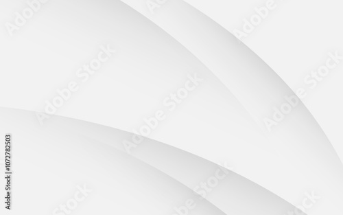 Minimalistic White Abstract Background with Curved Lines
