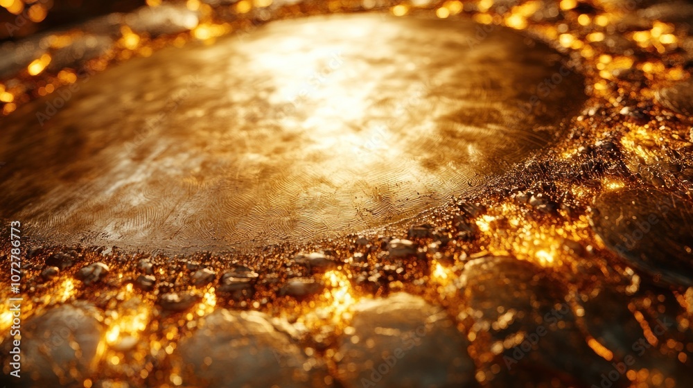 Golden Surface with Glowing Edge Golden Surface with Glowing Edge