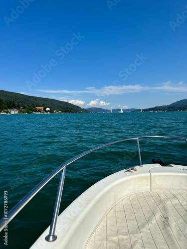 Lake view from boat, Austria