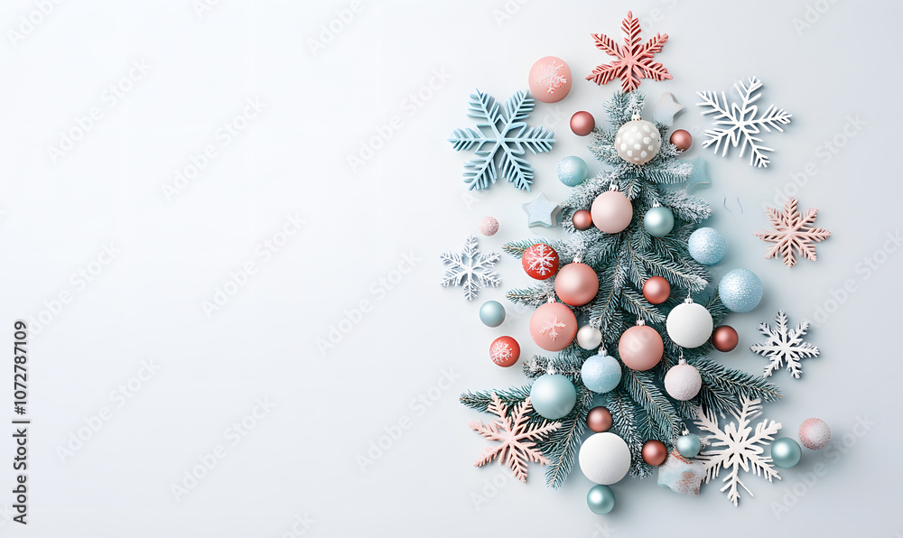 Christmas and New Year designs with festive ornaments, golden snowflakes, cozy wreaths, and sparkling holiday accents for wallpaper and greeting cards Christmas and New Year designs with festive ornaments, golden snowflakes, cozy wreaths, and sparkling holiday accents for wallpaper and greeting cards