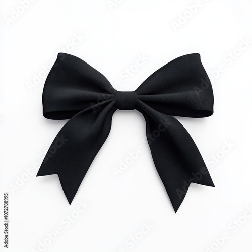 Elegant black bow for fashion and decoration.