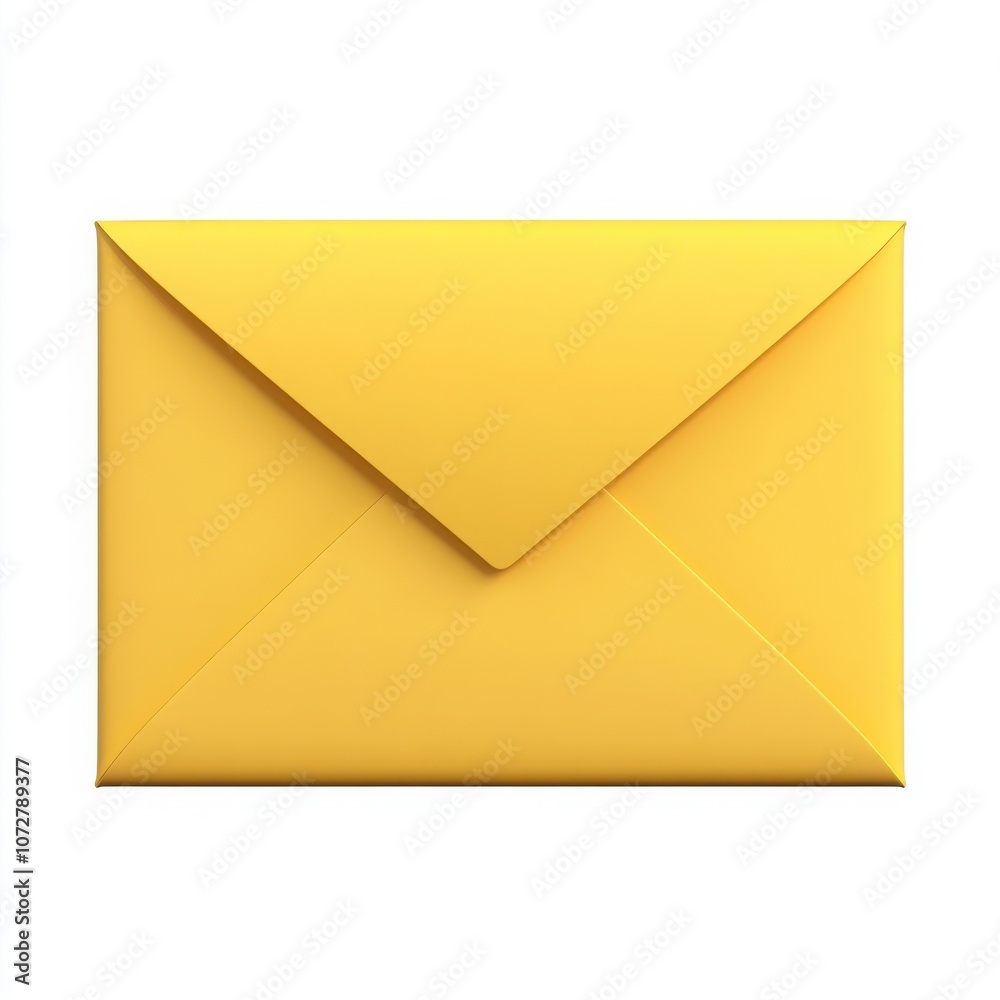 Bright yellow envelope for communication needs. Bright yellow envelope for communication needs.
