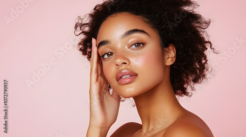 Elegant High-Fashion Beauty Portraits with Radiant Skin, Glamorous Makeup, and Luxurious Skincare Glow.