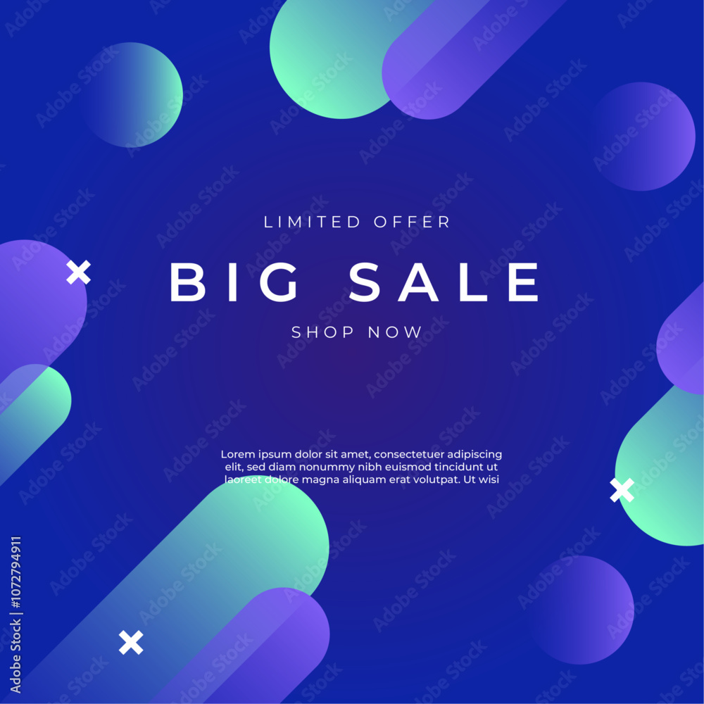 Modern Flash Sale Banner with Geometric Abstract Design Modern Flash Sale Banner with Geometric Abstract Design