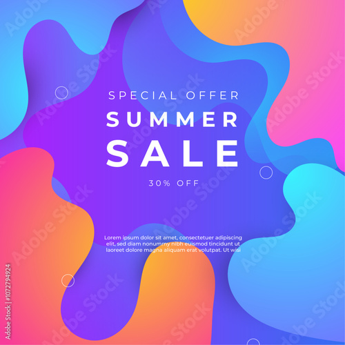Colorful Abstract Big Sale Advertisement Design