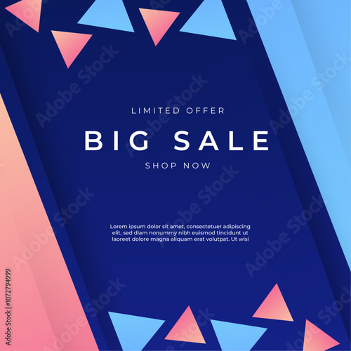 Colorful Abstract Big Sale Advertisement Design