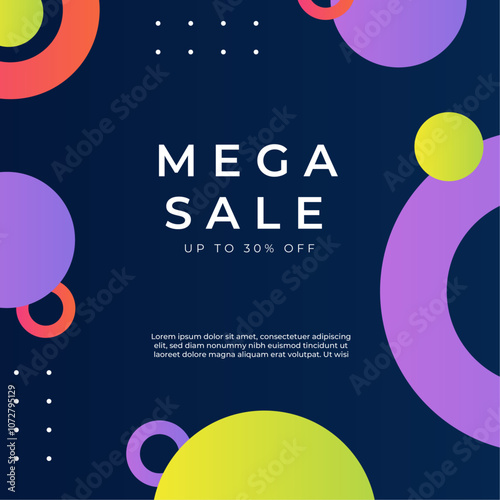 Colorful Abstract Big Sale Advertisement Design