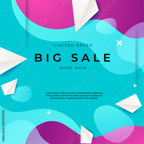 Colorful Abstract Big Sale Advertisement Design