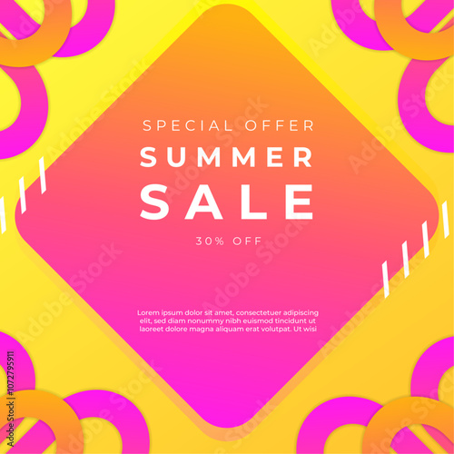 Colorful Abstract Big Sale Advertisement Design