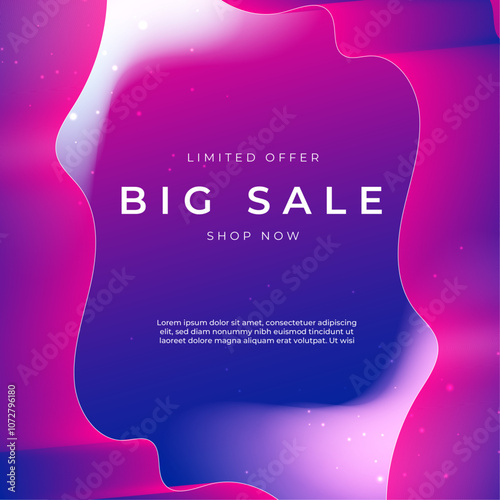 Vibrant Mega Sale Promotion With 30 Percent Discount. Perfect for advertising campaigns, online promotions, and attracting customers with its colorful geometric background.