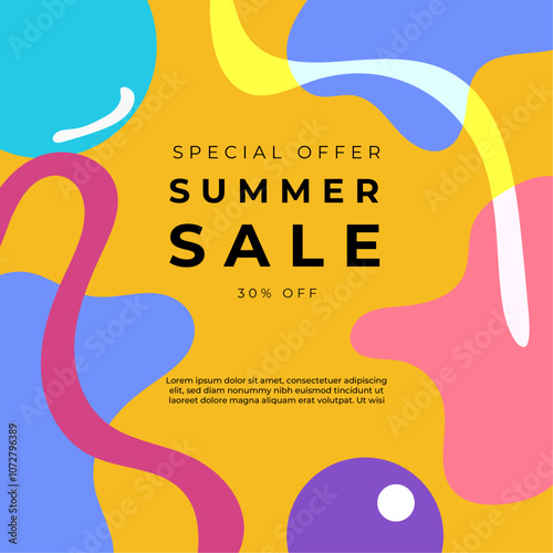 Colorful Abstract Big Sale Advertisement Design