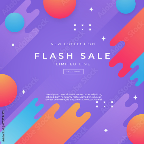 Colorful Abstract Big Sale Advertisement Design