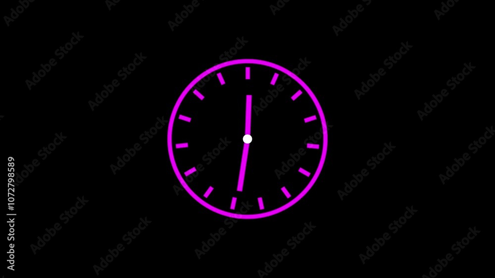 Abstract clock icon Animation Black background 4k video. Abstract clock icon Animation Black background 4k video.