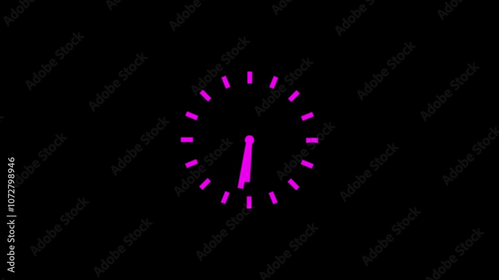 Smart clock icon on black background Smart clock icon on black background