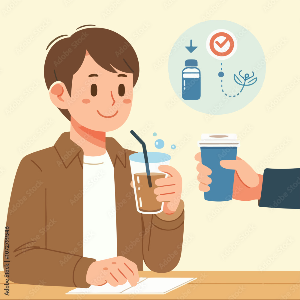 A man is drinking a beverage with a straw A man is drinking a beverage with a straw