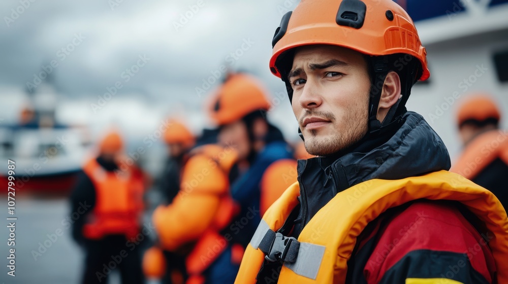 Fototapeta premium Rescue Operations During Emergency Situations at Sea