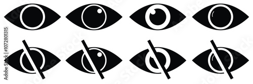 See and unsee eye icon. Eyesight symbol. visible and invisible passwords icon. hide and unhide vector icon eps 10.