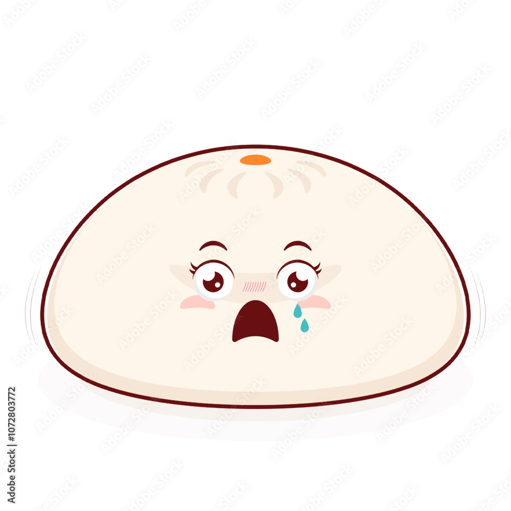 steamed buns scared face cartoon cute steamed buns scared face cartoon cute