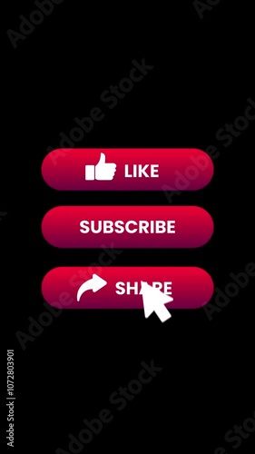 like subscribe and notification with blackscreen and greenscreen animation animated icons , subscribe animation in portrait size for mobile screen photo