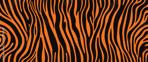 Bold, contrasting stripes in orange and black photo