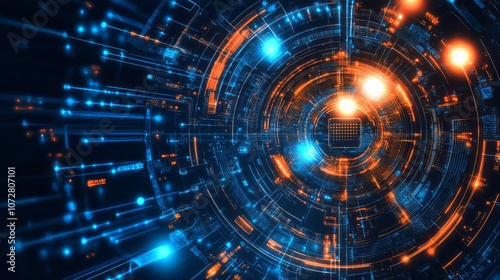 Wallpaper Mural Digital background for tech, AI, data, audio, graphics Torontodigital.ca