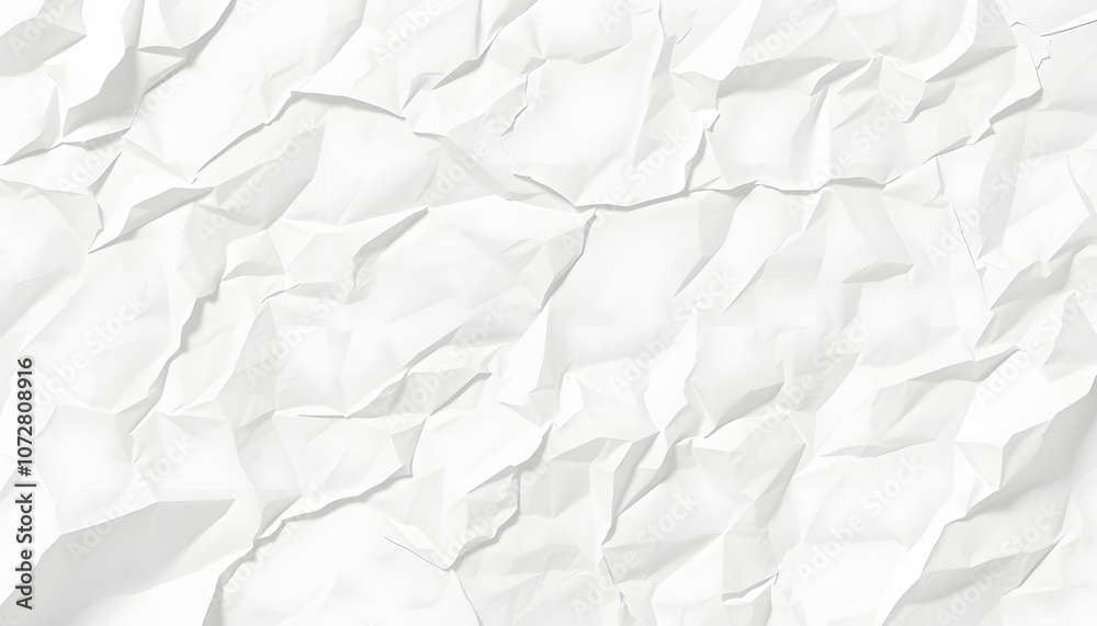 Fototapeta premium crumpled or folded paper texture with a transparent background isolated with white highlights, png
