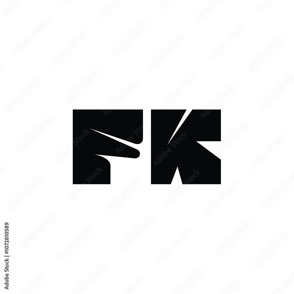 FK monogram logo design letter text name symbol monochrome logotype alphabet character simple logo FK monogram logo design letter text name symbol monochrome logotype alphabet character simple logo