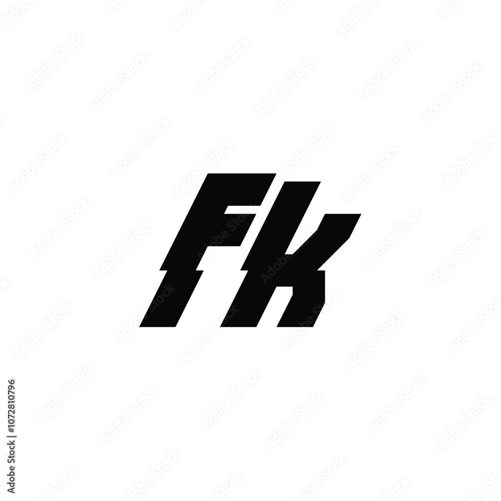 FK monogram logo design letter text name symbol monochrome logotype alphabet character simple logo FK monogram logo design letter text name symbol monochrome logotype alphabet character simple logo