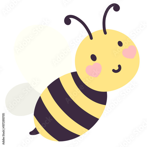 cute bee illustration 